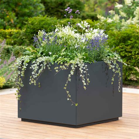 metal planting boxes|metal plant pots outdoor.